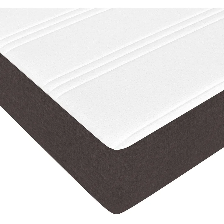 vidaXL Bettgestell mit Matratze mit Matratze 2 pcs Hellbraun Stoff 3399490 – Bild 9