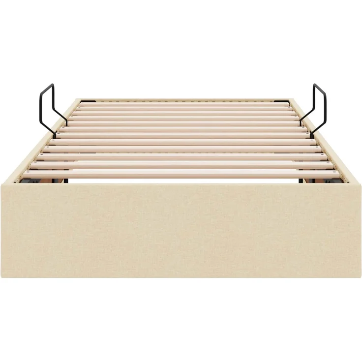 vidaXL Ottoman Bettgestell mit Speicher Creme 100 x 200 cm Stoff 3442806 – Bild 7