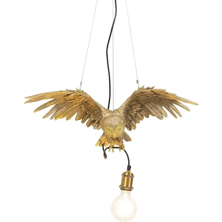 KARE Design Hängeleuchte Animal Owl Gold 60cm 52292