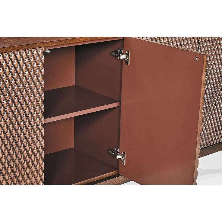 KAWOLA Sideboard COPAS 4 Türen Eiche furniert braun 85 x 40 x 180 cm – Bild 2