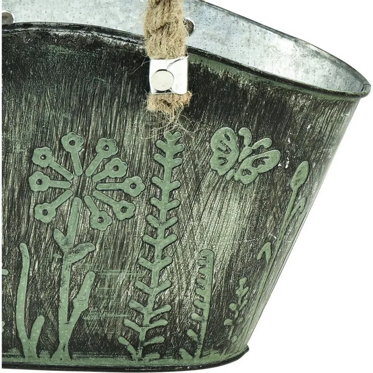 Viana Übertopf Dekorativer Pflanztopf im Vintage-Einkaufstaschen-Design mit