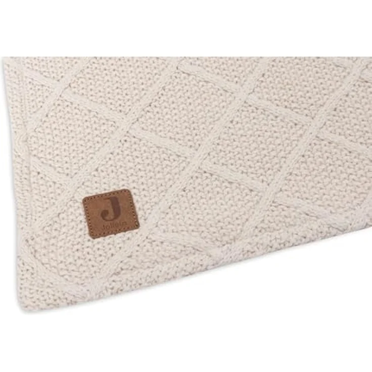 Jollein Check Knit Babydecke 75 x 100 cm - Oatmeal – Bild 3