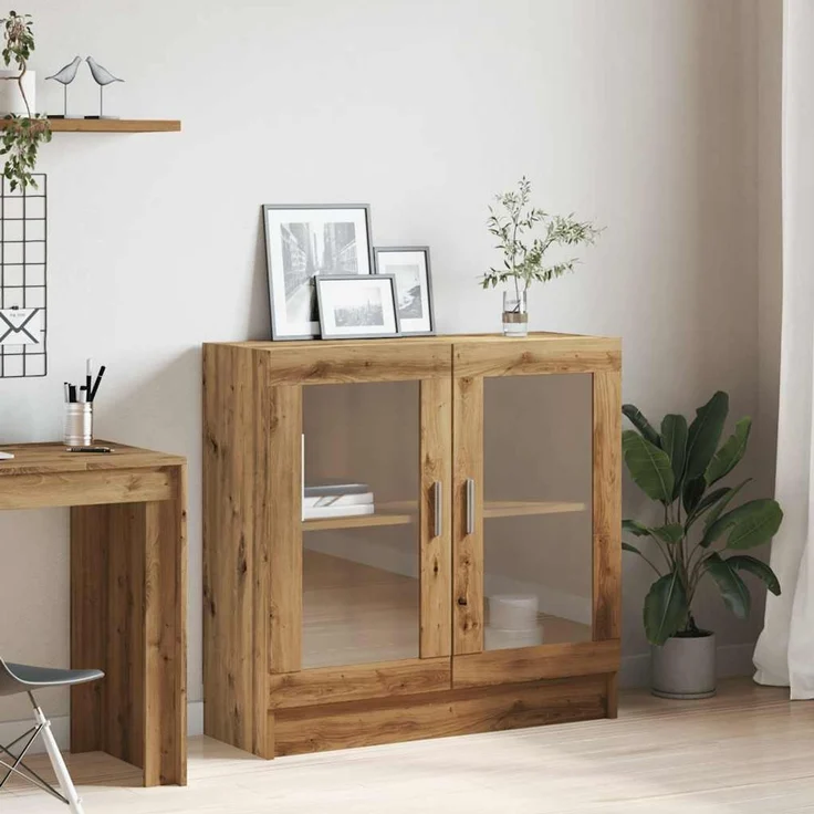 vidaXL Bücherschrank Artisan-Eiche 82,5x30,5x80 cm Holzwerkstoff 856155 – Bild 3