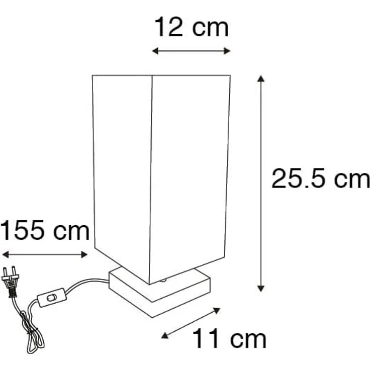 Qazqa Tischleuchte Milo, ohne Leuchtmittel, E14, Weiß, Modern, Stahl, 1-flammig – Bild 3