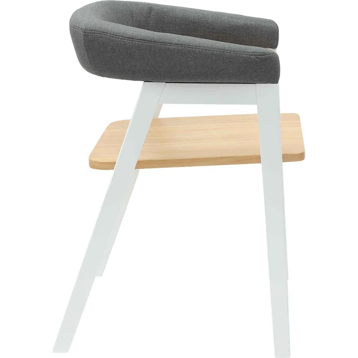 vidaXL Esszimmerstühle 2 pcs Weiß 54 x 57 x 73 cm Massives Gummiholz 42020425 – Bild 5