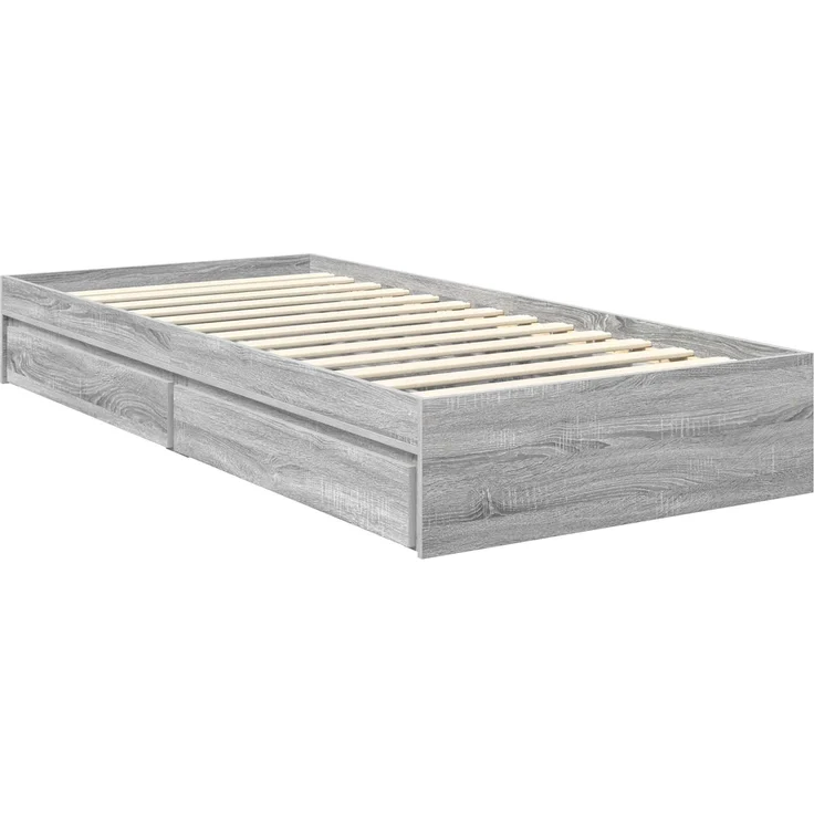 vidaXL Aufbewahrungsbett Graues Sonoma 90 x 200 cm Holzwerkstoff 3413546 – Bild 5