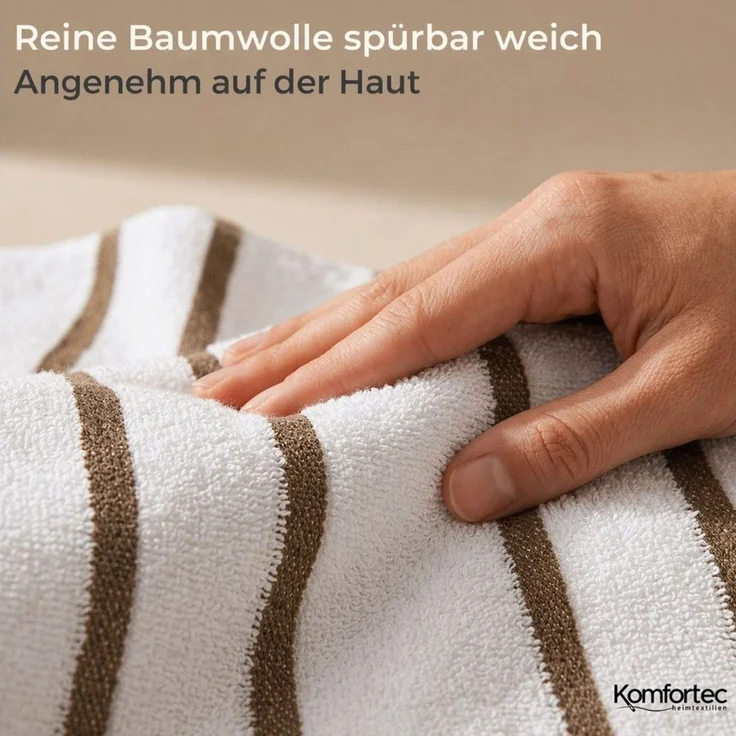 Komfortec Strandtuch 100x180 cm aus Baumwolle, Unifarben (1-St) – Bild 3