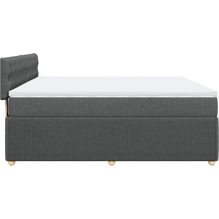 vidaXL Boxspringbett mit Matratze Dunkelgrau 180x200 cm Stoff 3289843 – Bild 7
