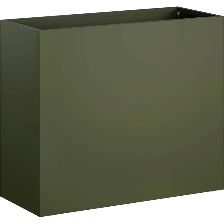 vidaXL Garten-Pflanzgefäß Olivgrün 50 x 20 x 40 cm Kaltgewalzter Stahl 8005448 – Bild 2