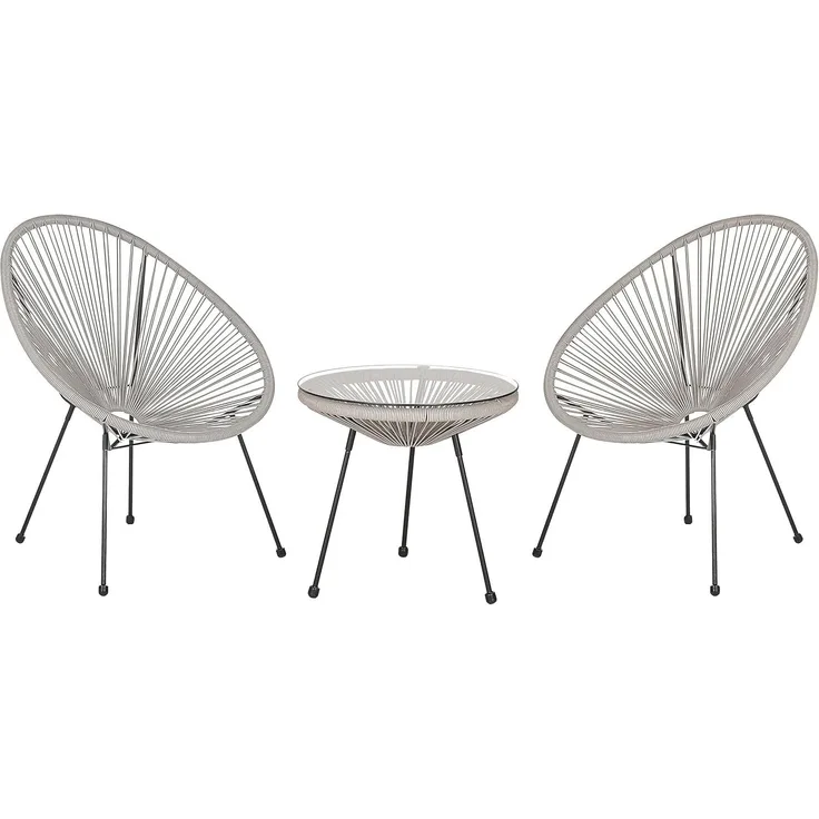 Bistro Set ACAPULCO II Hellgrau