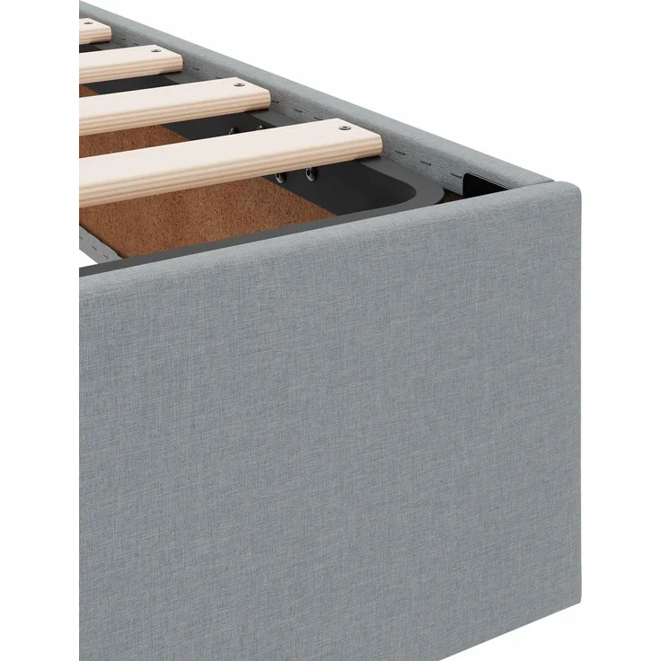 vidaXL Ottoman Bettgestell mit Speicher Hellgrau 160 x 200 cm Stoff 3442832 – Bild 10
