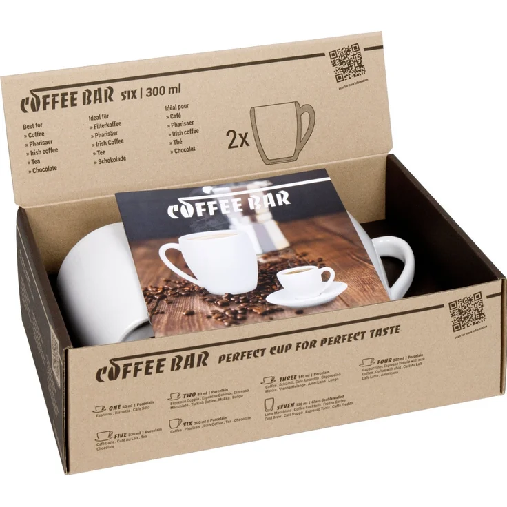 KÖNITZ 2er Set Coffee Bar SIX Kaffeebecher 300 ml im Geschenkkarton – Bild 4