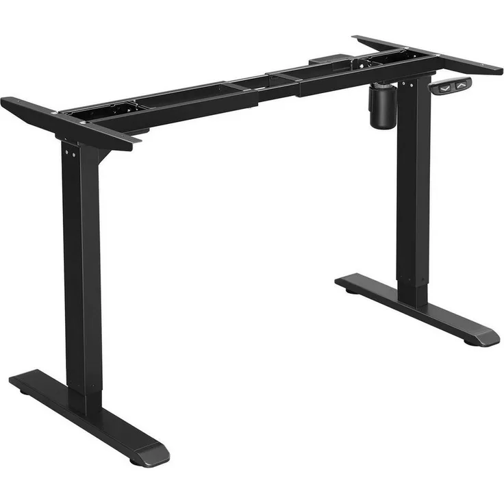 Tischgestell, höhenverstellbar, Schreibtischgestell, elektrischer Schreibtisch, Tischständer mit Motor, Länge verstellbar, Stahl, Schwarz LSD010B01