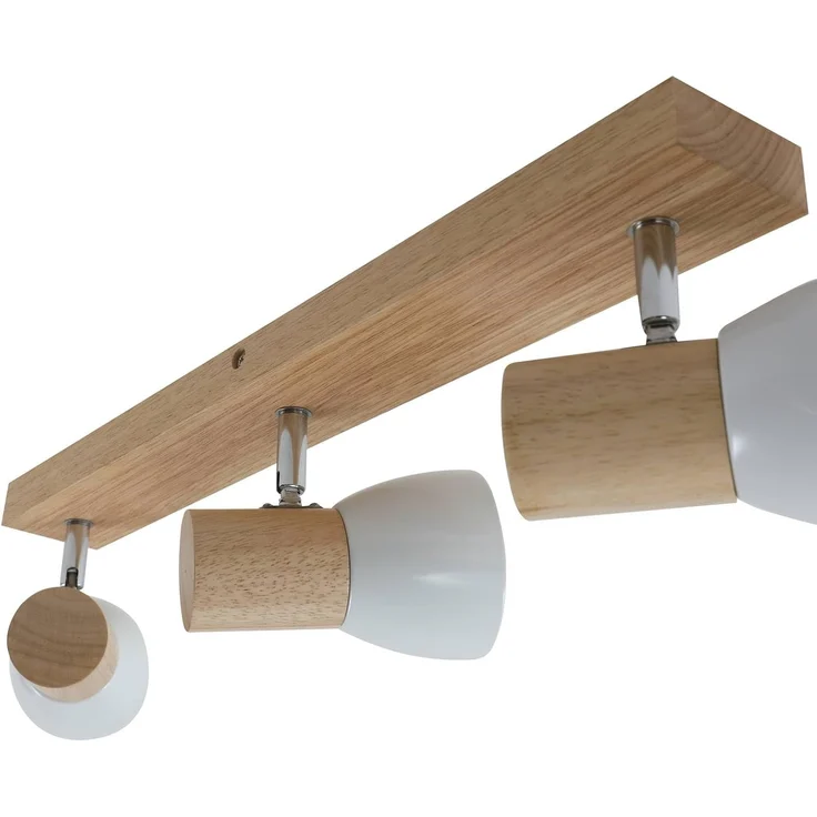 Lindby Deckenstrahler Thorin, Holz IP20, 3 x 40 W – Bild 5