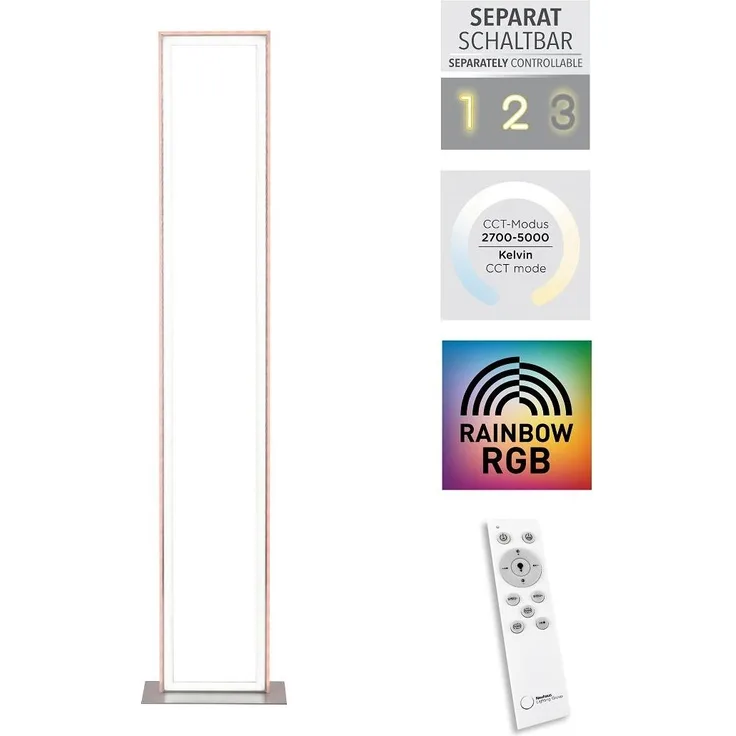 Leuchten Direkt 14640-55 FELIX60 LED Stehleuchte Lidelight Rainbow RGB silber