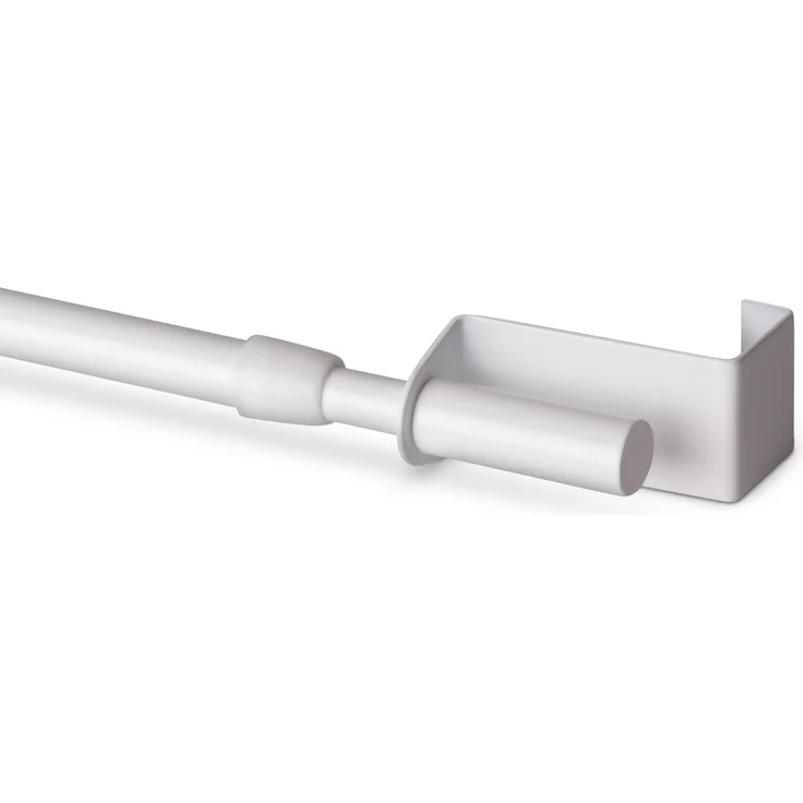 Spannvitrage, Gardinenstange - Metall - ( 40-60 cm - Weiß ) zum Spannen, Klemmstange Ausziehbar, Vitragestange ohne Bohren und Schrauben, Ø 9 mm Weiß 40-60 cm – Bild 1