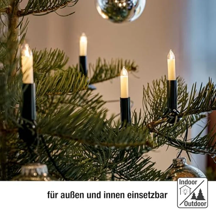 hellum Ersatzkerzen Glühfaden 16V 3W für Lichterketten & Schwibbogen, 3 Stück Kleinschaftkerzen E10 (ø10 mm) passend für 15 Brennstellen, 22 Lumen Ersatzkerzen Lichterkette, für innen & außen 934038 – Bild 4