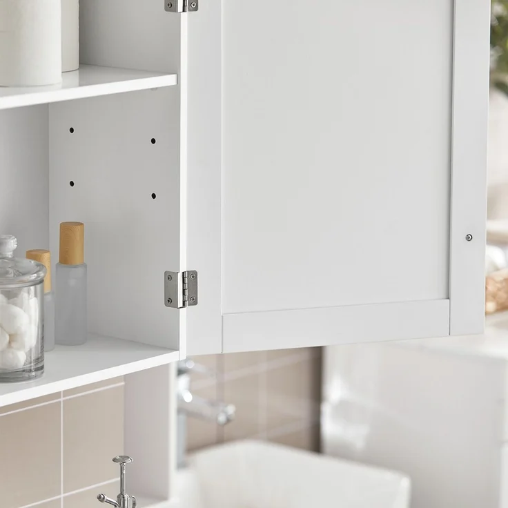 SoBuy BZR19-W Hängeschrank, MDF, Lackiert, Weiß, 40 x 52 x 23 cm – Bild 4
