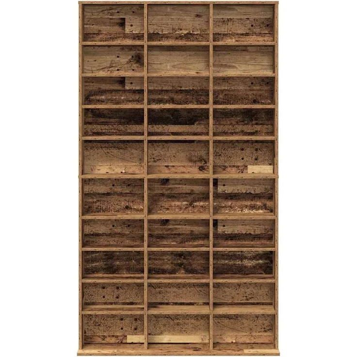 vidaXL CD Regal mit Regal Altholz 101 x 23 x 177,5 cm Holzwerkstoff 3329340 – Bild 5