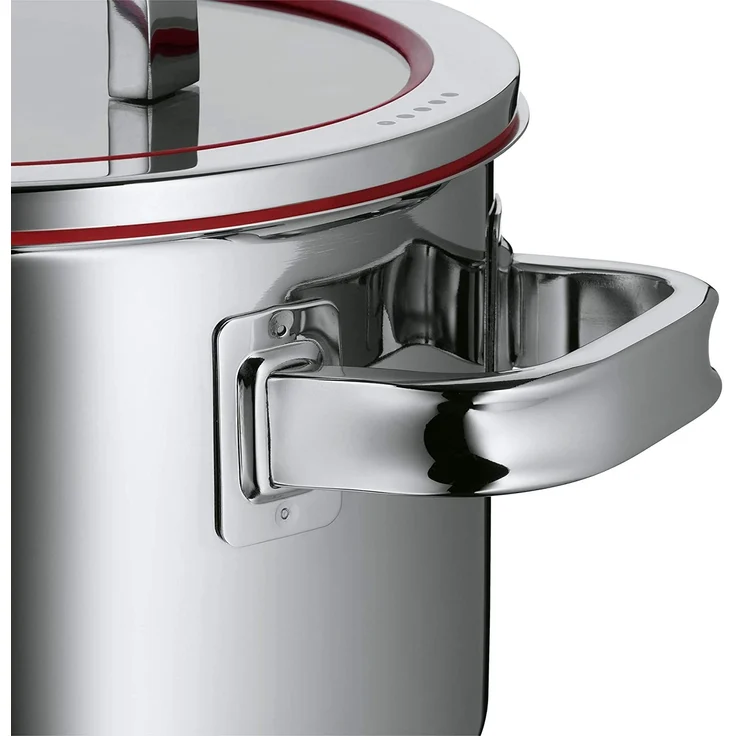 WMF 'Function 4' Topf-Set, Cromargan Edelstahl silber, Bratentopf (2,5l), Fleischtöpfe (1,9l), (3,9l), (5,7l) – Bild 3