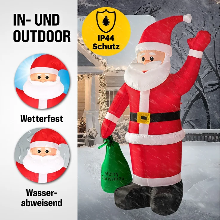 Monzana Weihnachtsmann mit Beleuchtung aufblasbar – Bild 4
