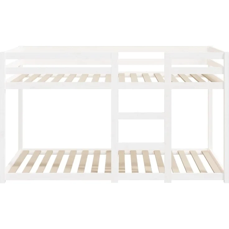 vidaXL Etagenbett Weiß 90x190 cm Massivholz Kiefer 3206508 – Bild 3