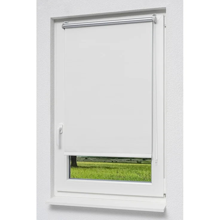 Lysel - Qualitätsrollo Klemmträger Thermo Reinweiß (B x H) 120cm x 150cm #1W