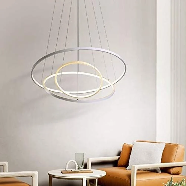 Euroton LED Pendelleuchte LED Pendelleuchte 2130 LED Hängelampe mit Fernbedienung, LED fest integriert, kalt - warm, 7000 k - 3000 k stufenlos einstellbar – Bild 2