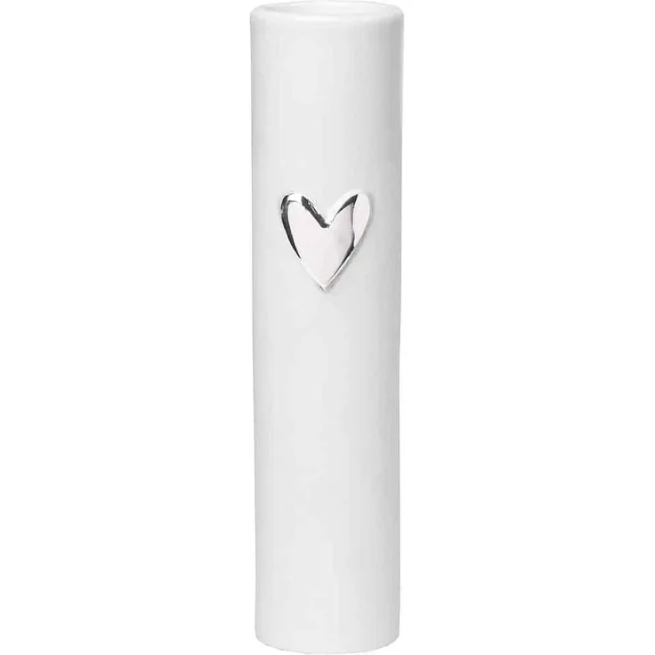 Räder Living Vase Herz silber Ø 5,5 cm H 17 cm