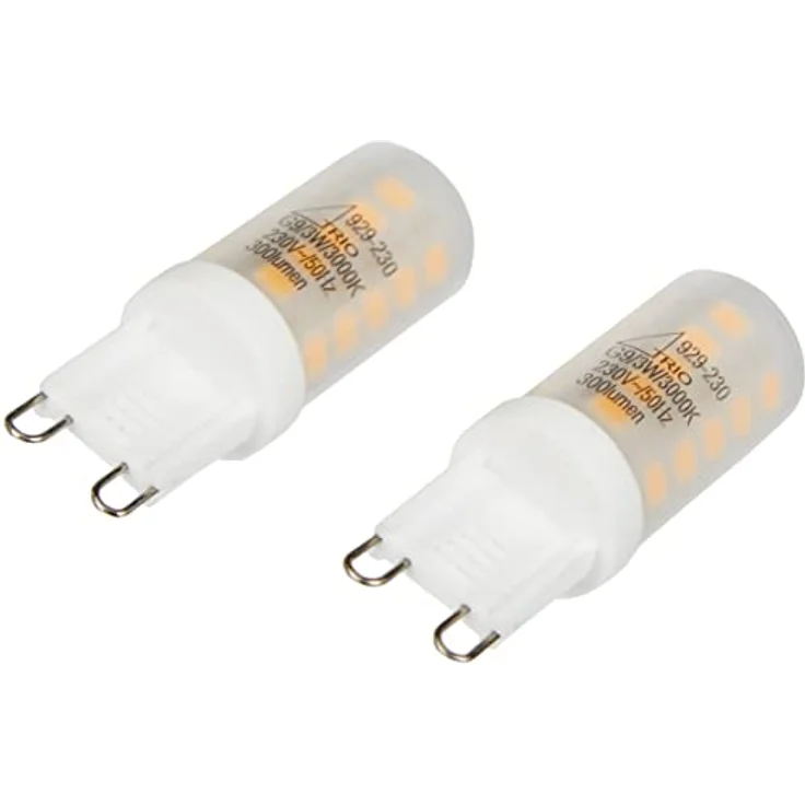 Trio Leuchten LED Leuchtmittel G9, 3 W, Klar, dimmbar, 2er-Blister, warmweiß 3000K, 320 Lumen – Bild 2
