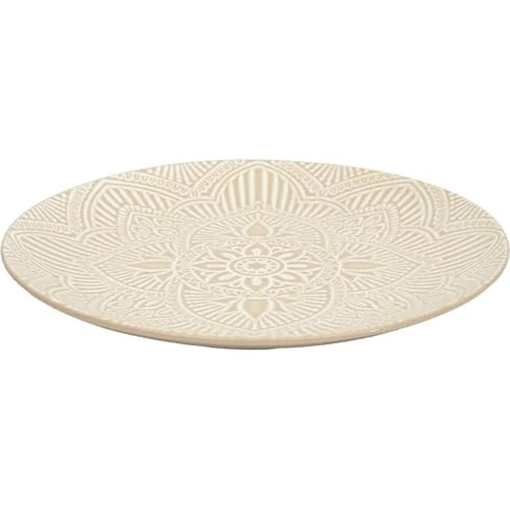 HOME DECO FACTORY, KA0455, Elegant beige Ceramic Plate, ideal for All Meals, Resistant and Easy to Maintain, Perfect for Serving Dishes and Desserts, D27 cm, Beige – Bild 3