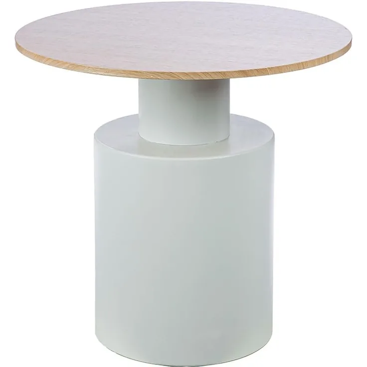Casablanca Beistelltisch Living - Metall - rund - naturfarben/weiß - Höhe 53cm x Ø 55cm - Ablagetisch