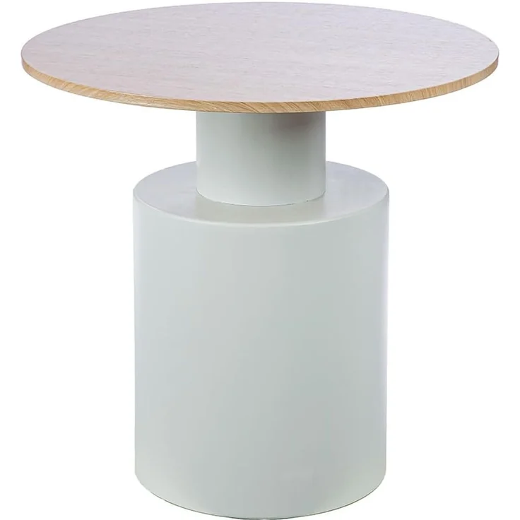 Casablanca Beistelltisch Living - Metall - rund - naturfarben/weiß - Höhe 53cm x Ø 55cm - Ablagetisch