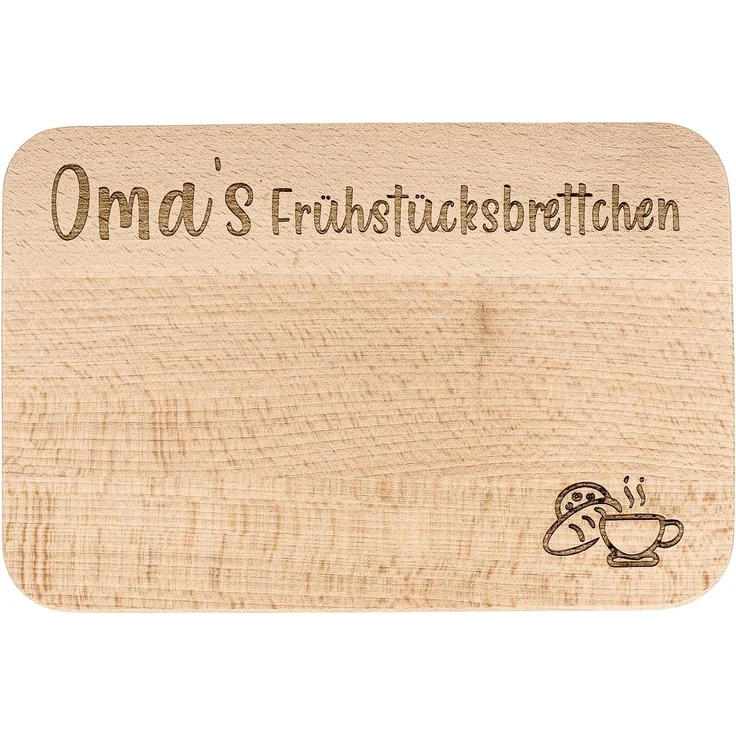 Spruchreif® Frühstücksbrett · Frühstücksbrettchen aus Holz mit Gravur · Geschenk für Großeltern – Bild 1