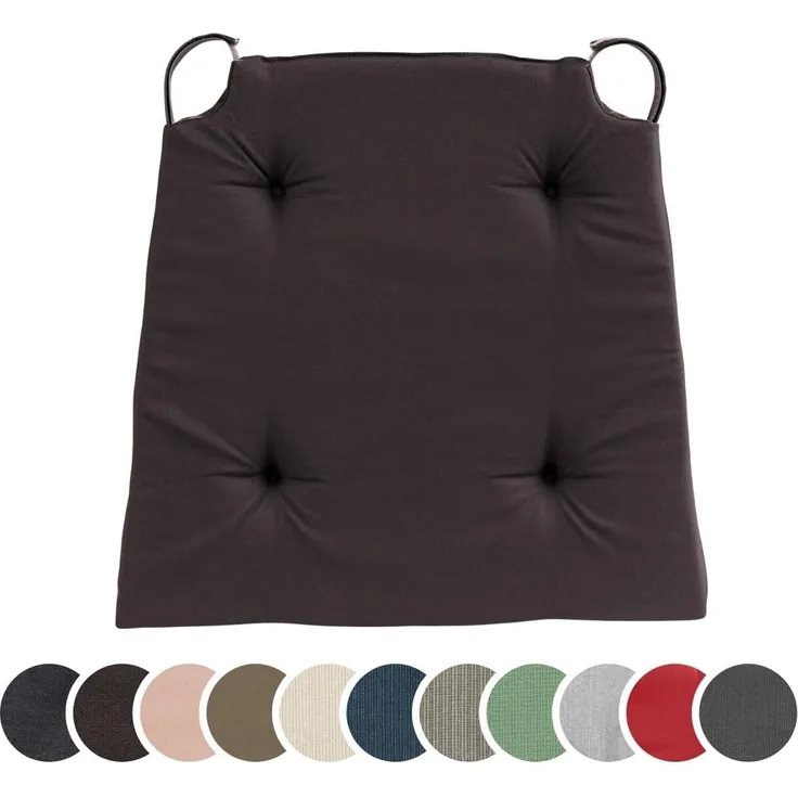 sleepling Stuhlkissen Sitzkissen, für Indoor und Outdoor, mit Klettverschluss, langlebig und abriebfest