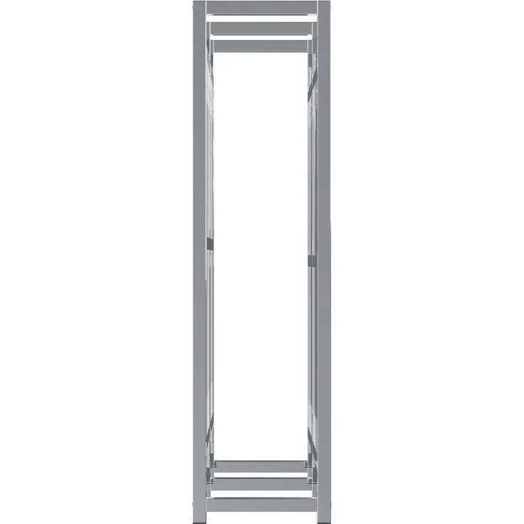 CLP Getränkekistenständer Stack aus Metall freistehend robust stabil,chrom 116x91x31 cm – Bild 5
