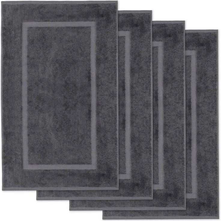 Lavea Badematte 4er Set Badeteppiche Elena Frottee 50x80 cm Badvorleger, 100% Baumwolle, 500 g/m² Frottier, weich & saugstark, pflegeleicht – Bild 4