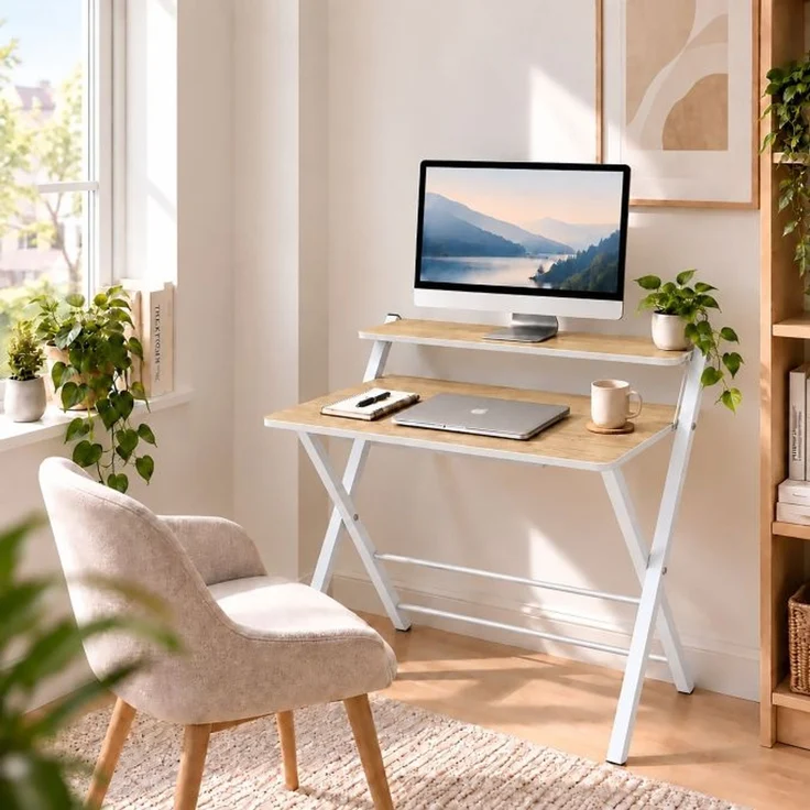 Relaxdays Klappbarer Schreibtisch Monitoraufsatz – Bild 5
