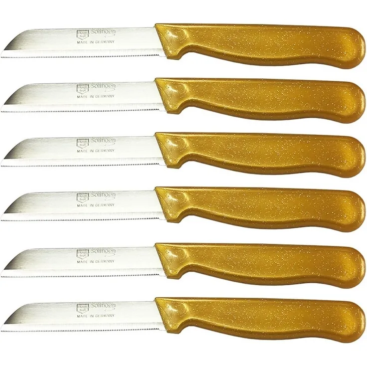 Visaggio Obstmesser Solingen Allzweckmesser Schälmesser Gemüsemesser Küchenmesser, Wellenschliff Solingen Messer, Flitter Optik, Edelstahl (rostfrei)