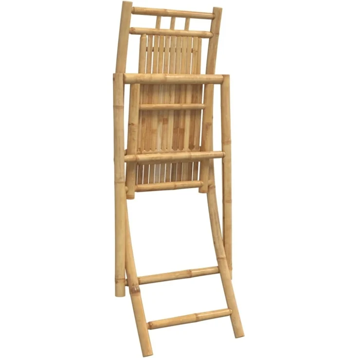 vidaXL Gartenstühle 2 Stk. Klappbar 46x66x99 cm Bambus 368037 – Bild 10