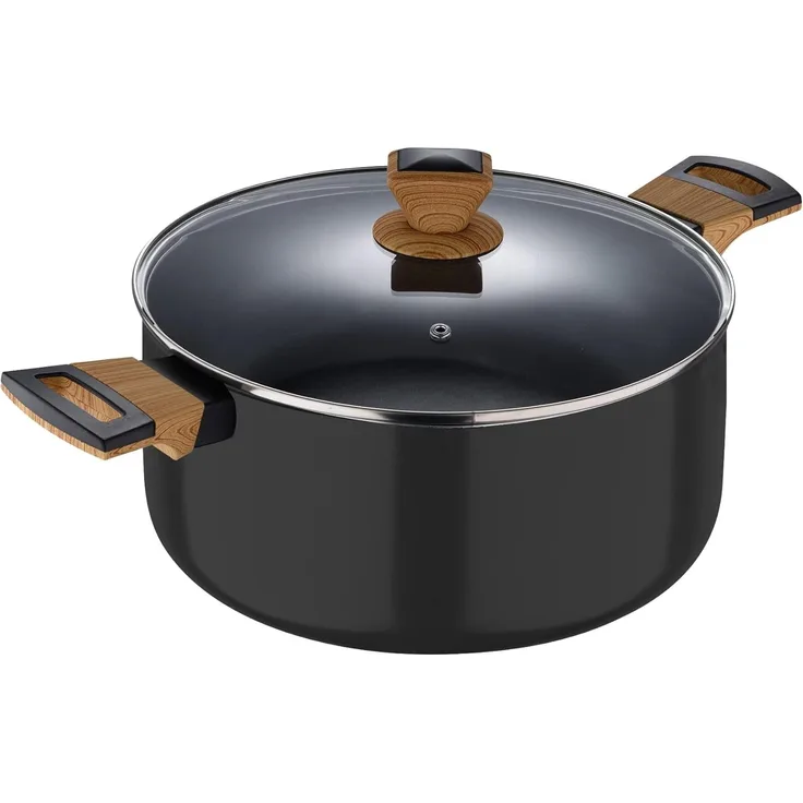 Topf mit Deckel EARTH BLACK (DH 20x11.50 cm)