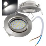 LED-Einbauleuchte "Flat-32" neutralweiß80x32mm, 5W, 590lm, Edelstahl gebürstet