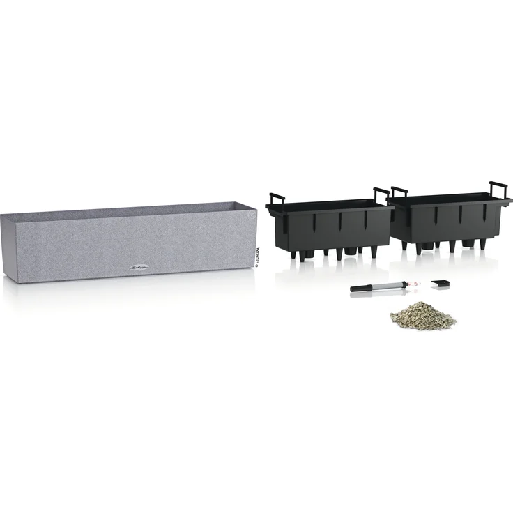 Lechuza Balkonkasten Balconera Stone 80 steingrau – Bild 2