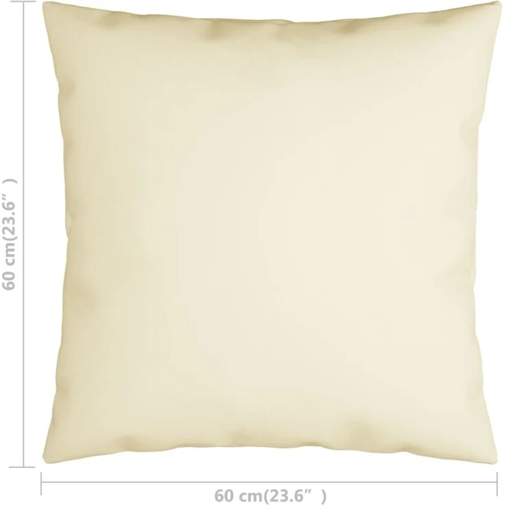 vidaXL Sofakissen 4 Stk. Creme 60x60 cm Stoff 360405 – Bild 4