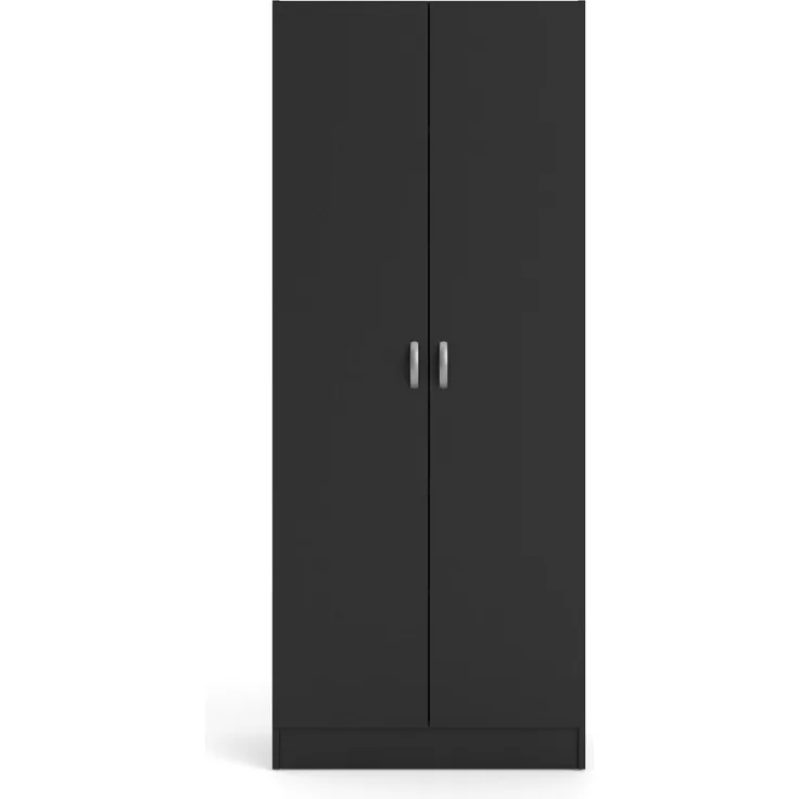 Fox Kleiderschrank Garderobe 2 trg. mattschwarz Schlafzimmer Schrank Möbel