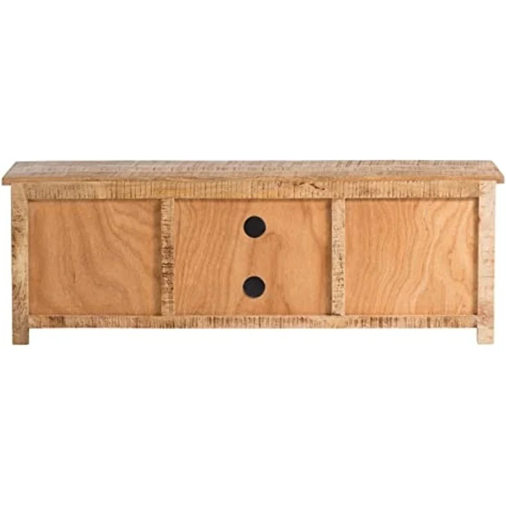 TV-Bank massivum Mumbai Mango Massivholz 150x50x42 cm braun TV-Möbel Lowboard rustikal Landhausstil Boho Fernsehtisch Holz – Bild 5