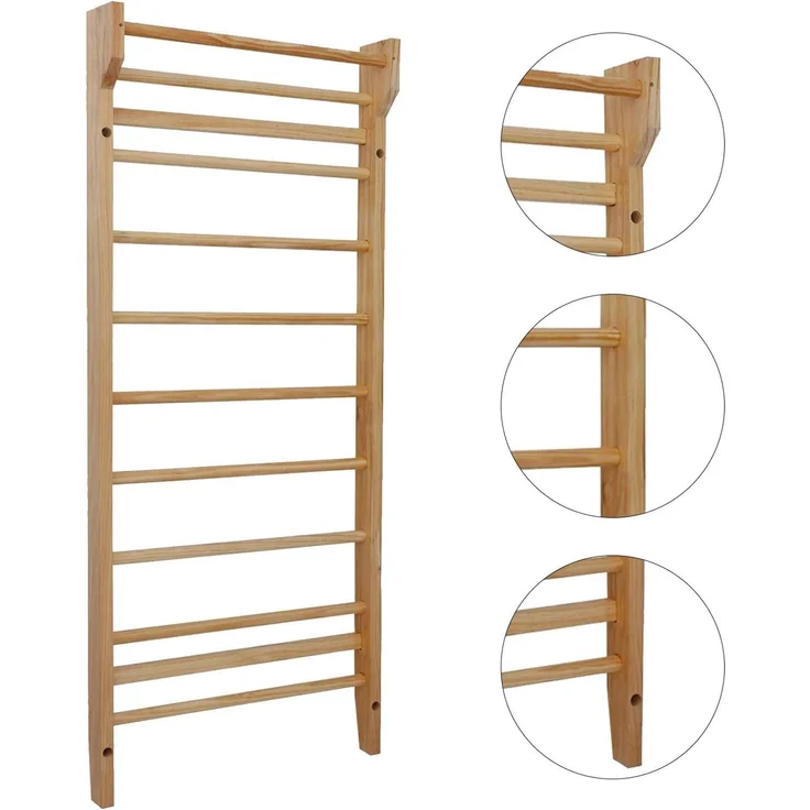 CCLIFE Kletter-Trainingsgerät Klettergerüst für kinder outdoor Sprossenwand Turnwand Holz – Bild 7