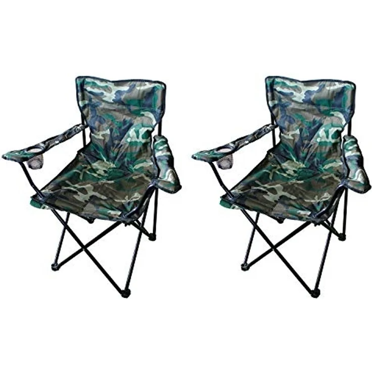 2er Anglersessel Campingstuhl Outdoorstuhl Getränkehalter Camouflage – Bild 1