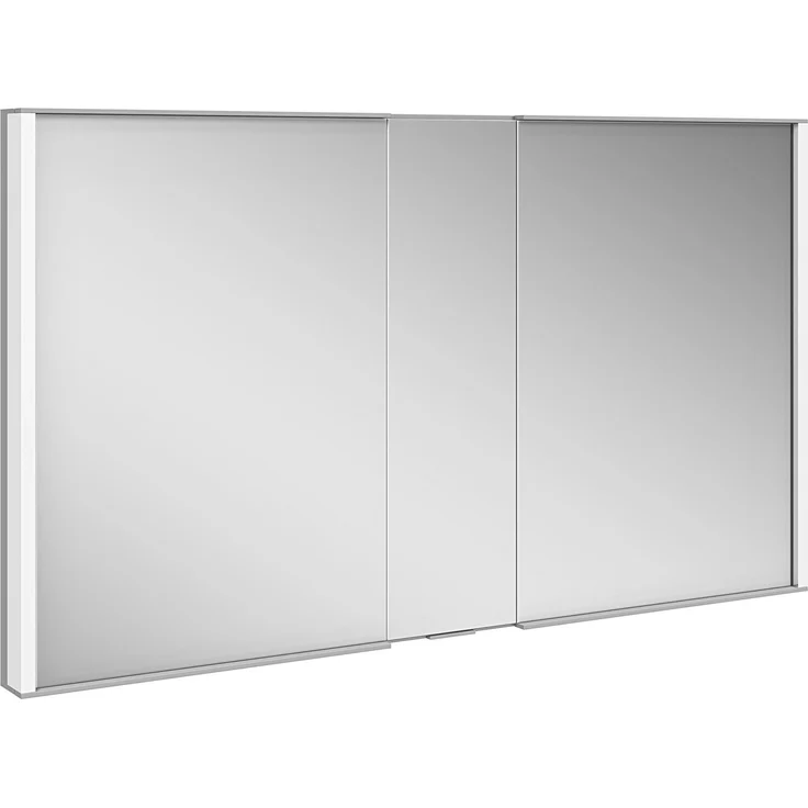 Keuco Royal Match 120cm, Unterputz-LED-Spiegelschrank mit 2 Türen, dimmbarem Licht und Glasablagen