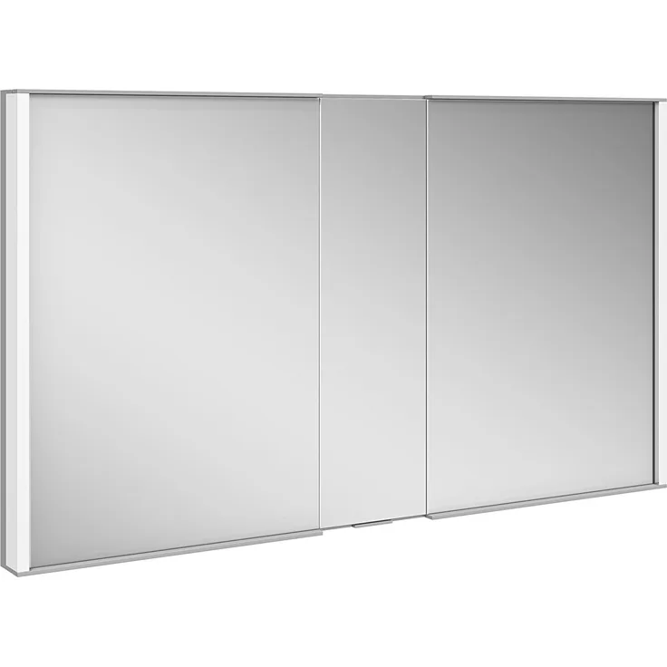 Keuco Royal Match 120cm, Unterputz-LED-Spiegelschrank mit 2 Türen, dimmbarem Licht und Glasablagen
